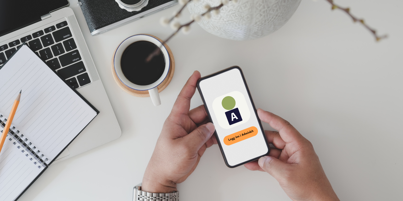 Adminkit som app på mobilen